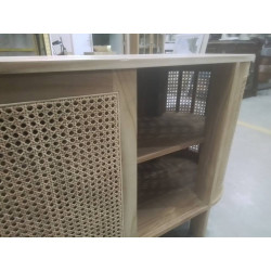 33/DAN4-BUFFET TECK ROTIN 150*45*HT60CM
