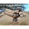 LAMPE A HUILE ANCIENNE ALADDIN BRONZE