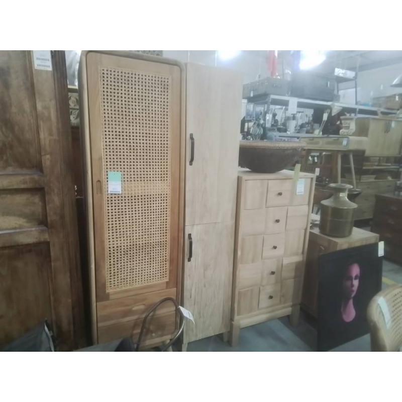 29/MEUBLE COLONNE TECK 2 PORTES 35*35*180 CM