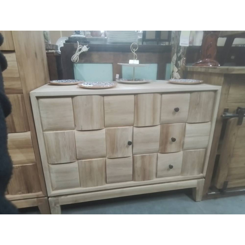 30//BUFFET TECK DAMIER 100*45*80 CM