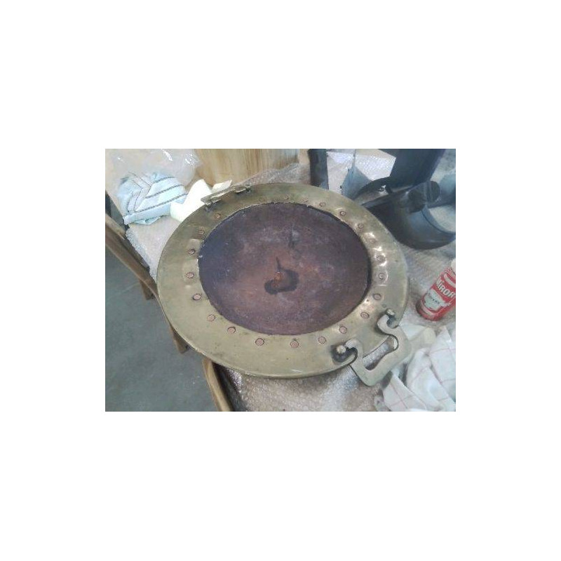 BRASERO ROND A POIGNEES CUIVRE ANCIEN