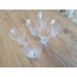 LOT 6 VERRES LIQUEURS 8,5...