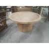 13/CTJ02-TABLE BASSE RONDE TECK DIAM 80 CM