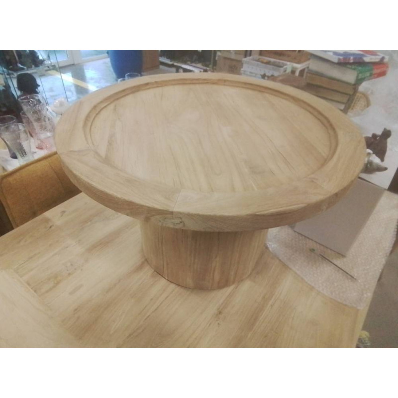 14/CTJ03-TABLE BASSE TECK RONDE 60CM