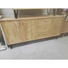 17/SEV04-BUFFET TECK 3 PORTES 3 TIROIRS 175*45*85 CM