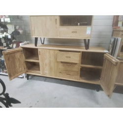 17/SEV04-BUFFET TECK 3 PORTES 3 TIROIRS 175*45*85 CM