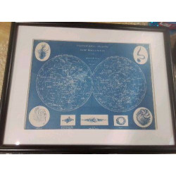 CARTE PLANISPHERE VINTAGE