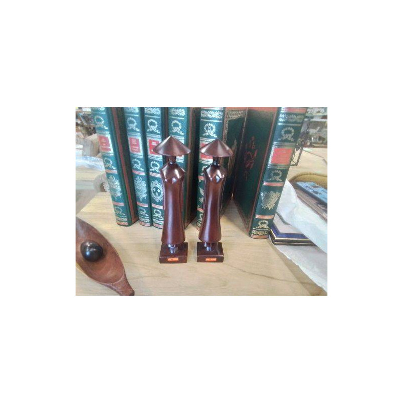 DUO BOIS STATUES VIETNAMIENNES