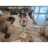 LAMPE ROMANTIQUE ECRUE BLANCHE