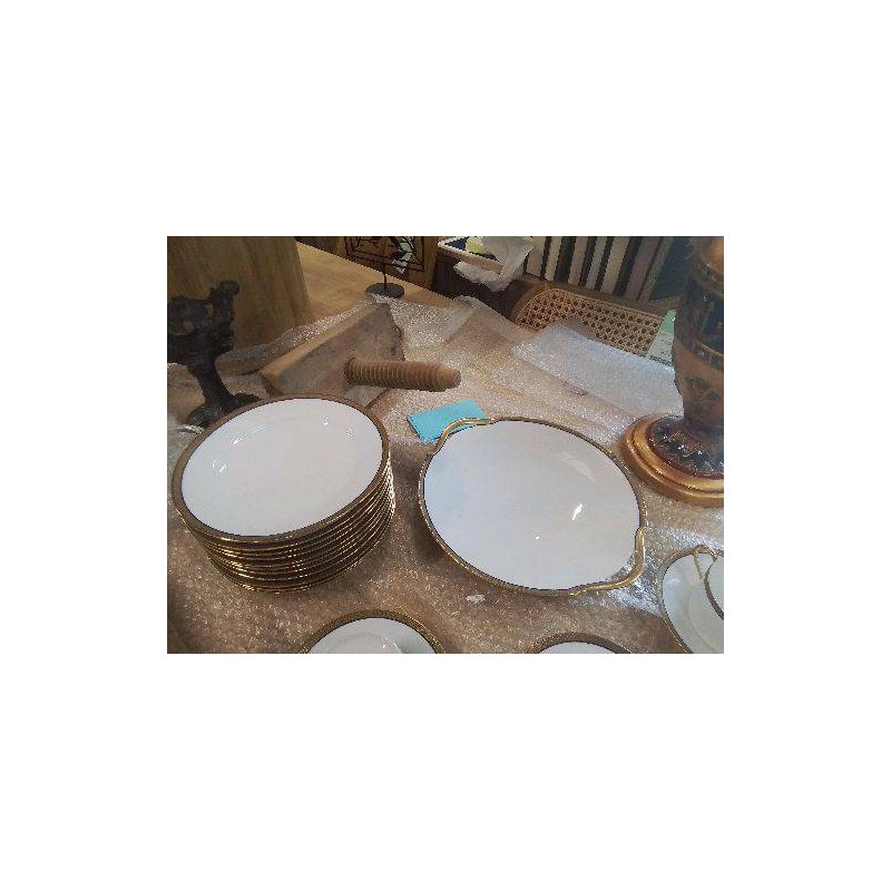 SERVICE A DESSERT PORCELAINE LIMOGES JB ET CIE ASSIETTES ET PLAT