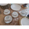 4 TASSES LIMOGES ET COUPELLES LISERE DORE JB ET CIE