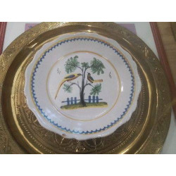 ASSIETTE ANCIENNE 2 OISEAUX