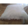 COUSSIN ET HOUSSE COTON BLC DENTELLE ANCIENNE