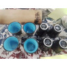 HUIT TASSE A EXPRESSO IKEA NOIRES TURQUOISES