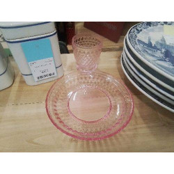 ASSIETTE COUPELLE ROSE ET...
