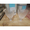 LOT DEUX VERRES A PIED VILLEROY ET BOCH POINTE DE DIAMAND