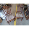 CHAISE ART NOUVEAU TISSU RAYÉ 