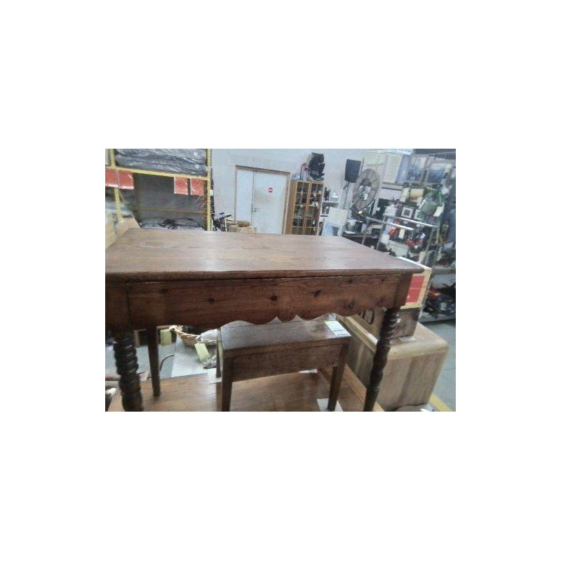 TABLE BUREAU BOIS ANC TITOIR DENTELE