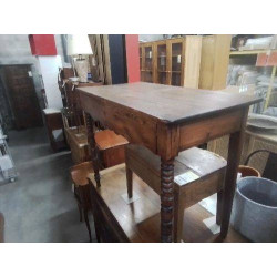 TABLE BUREAU BOIS ANC TITOIR DENTELE