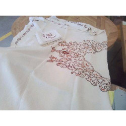 NAPPE RECT BRODEE FLEURS...