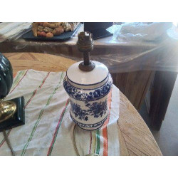 LAMPE BLC BLEU FLEURI
