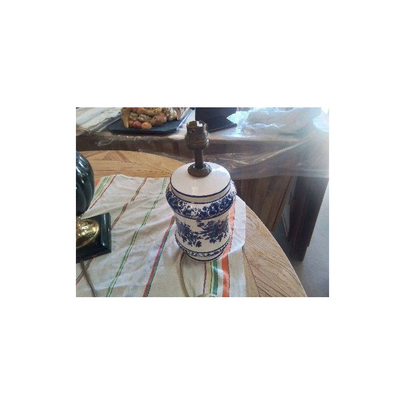 LAMPE BLC BLEU FLEURI