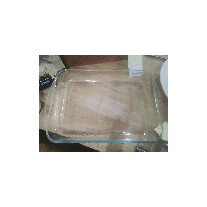 GRAND PLAT RECTANGULAIRE EN VERRE PYREX