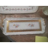PLAT A CAKE LIMOGES FLEURS DORÉ 