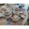 SERVICE A THE BERNARDAUD  FLEURS BLEUES ROSES