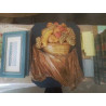 DEMI COUPE FRUITS PLATRE ET TISSU PEINT STYLE ITALIEN
