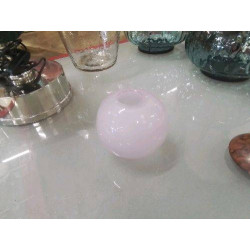VASE BOULE PATE DE VERRE ROSE