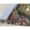 ANCIENNE LAMPE A HUILE EN TERRE CUITE PM VISAGE COLOMBIE