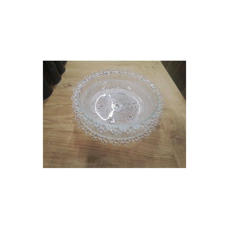 ENS PLATS VERRE BORD DECOR PERLES + ACC BB