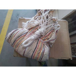 HAMAC TISSU BLANC COLORÉ 