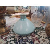 VASE CERAMIQUE MM CONIQUE BLEU TURQUOISE MOUCHETÉ 