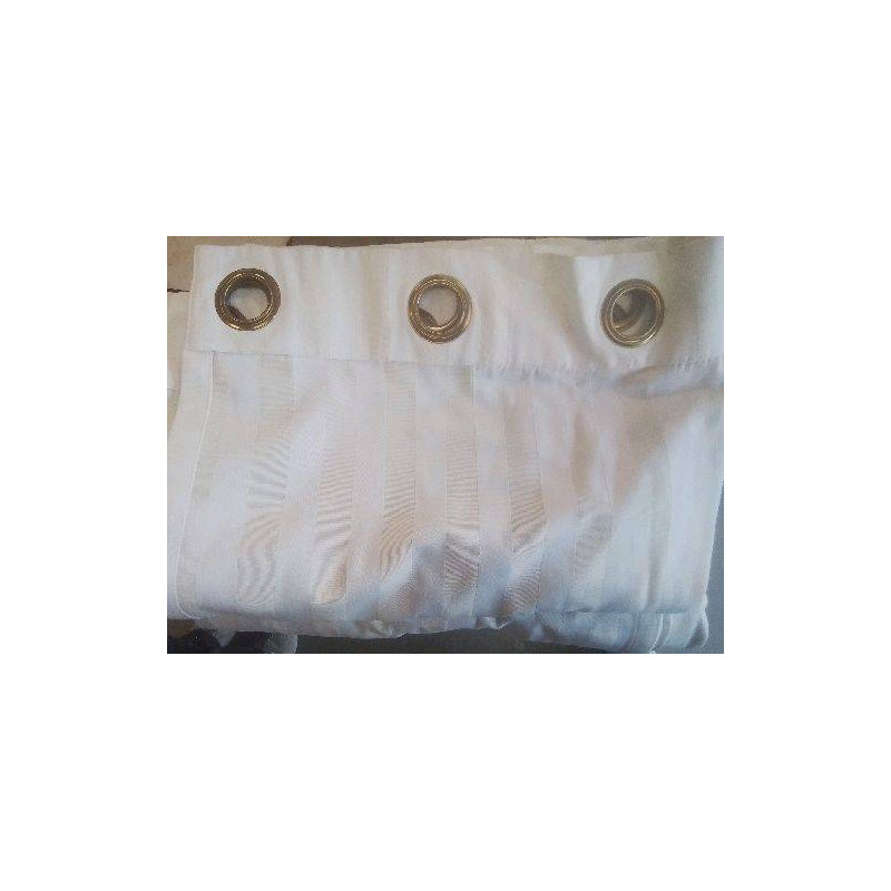 PAIRE RIDEAUX  RAYES  BEIGE 100 X 280 CM