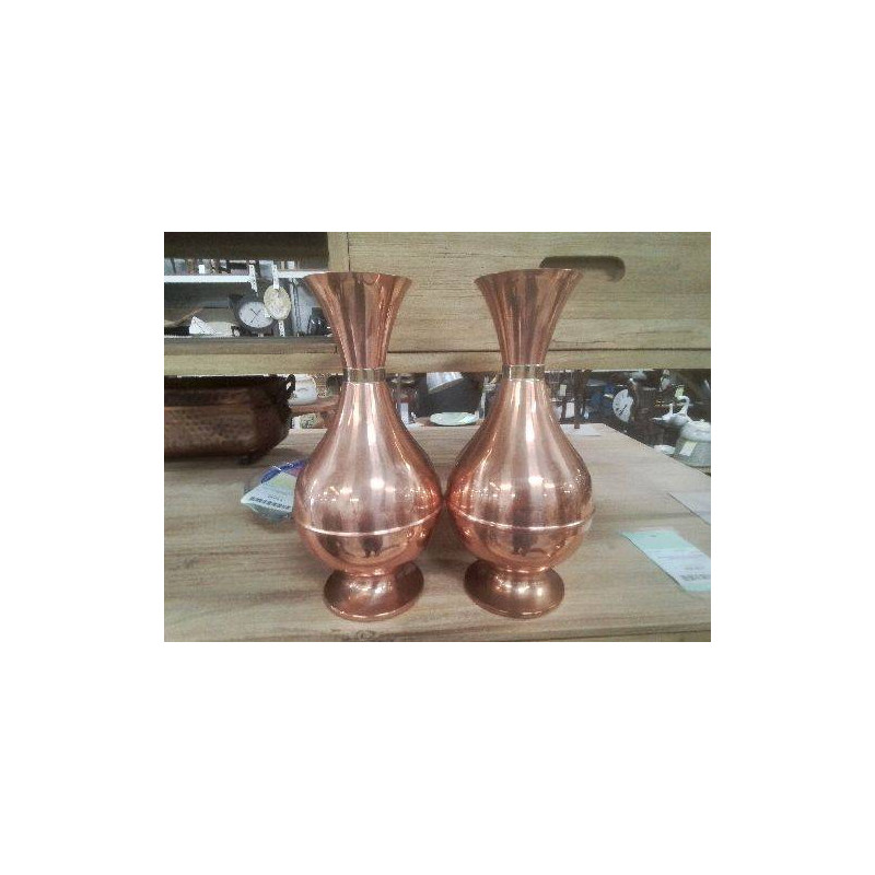 PAIRE VASES CUIVRE
