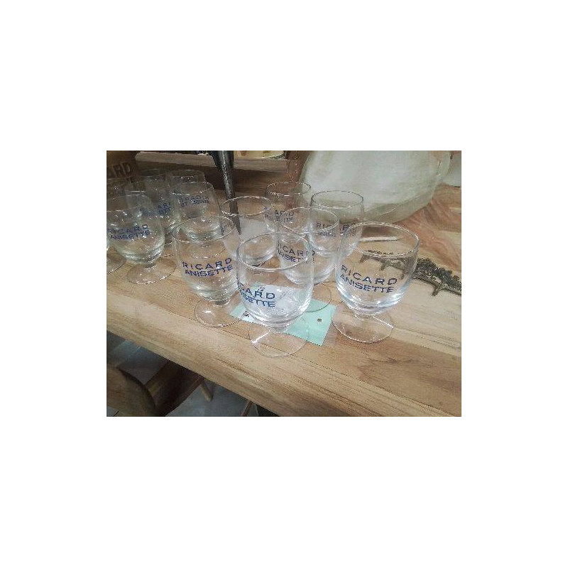 LOT 7 VERRES RICARD ANISETTE