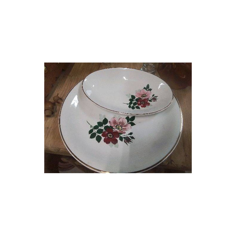 DUO PLATS DÉCOR FLEURS LUNEVILLE 