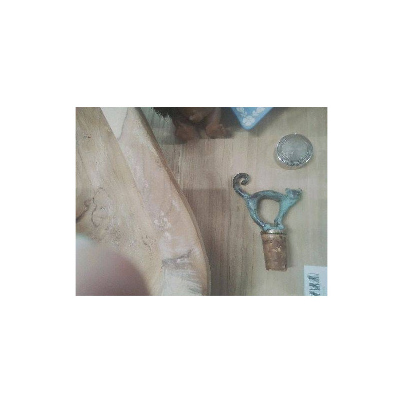 ANCIEN BOUCHON CHAT BRONZE