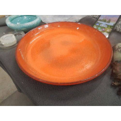 PLAT ROND ORANGE ÉMAILLÉ...