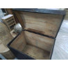 MALLE ANCIENNE BOIS PEINT NOIR