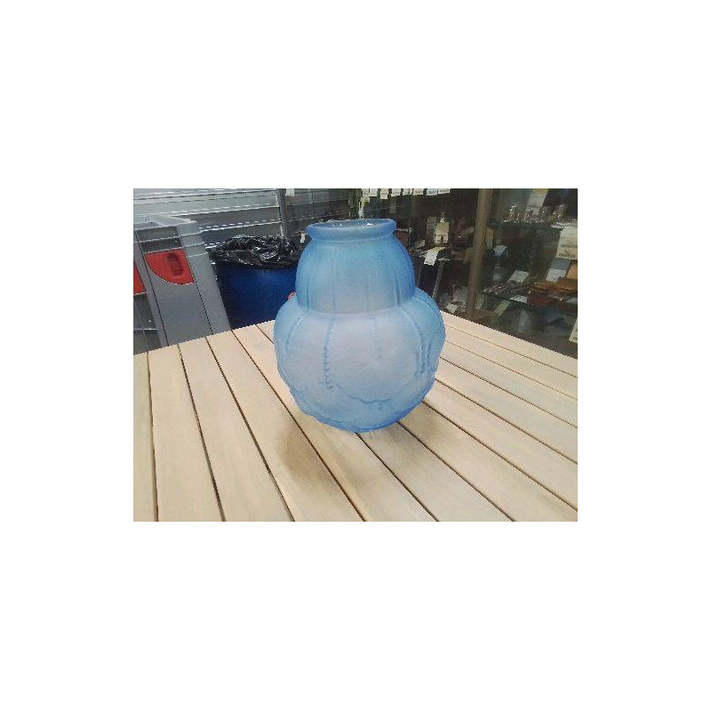 VASE ART DÉCO BLEU