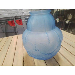 VASE ART DÉCO BLEU