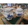 ENS A CAFE PORCELAINE BLEU BLANC 