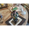 VASE BECQUET QUAREGNON DECOR FLEURS PERSVONNAGES ASIATIQUES