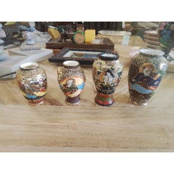ENS 4 VASES DECOR ASIATIQUE