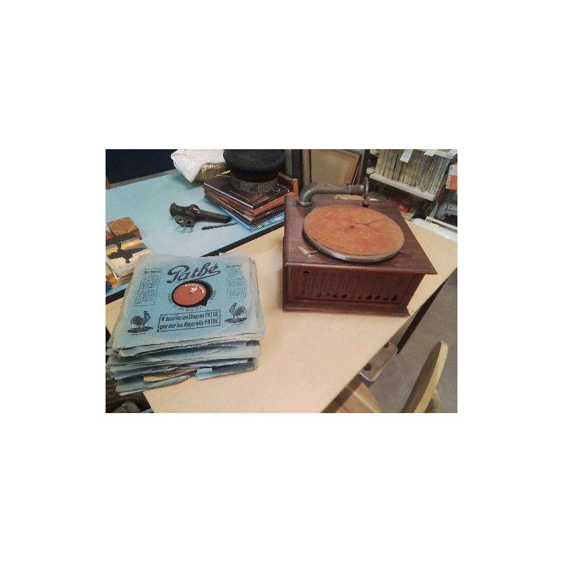 GRAMOPHONE ANC PATHE ETAT OK + 35 78 TOURS + ACC BB
