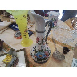 VASE PORCELAINE ET ETAIN