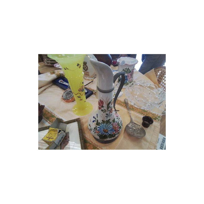 VASE PORCELAINE ET ETAIN